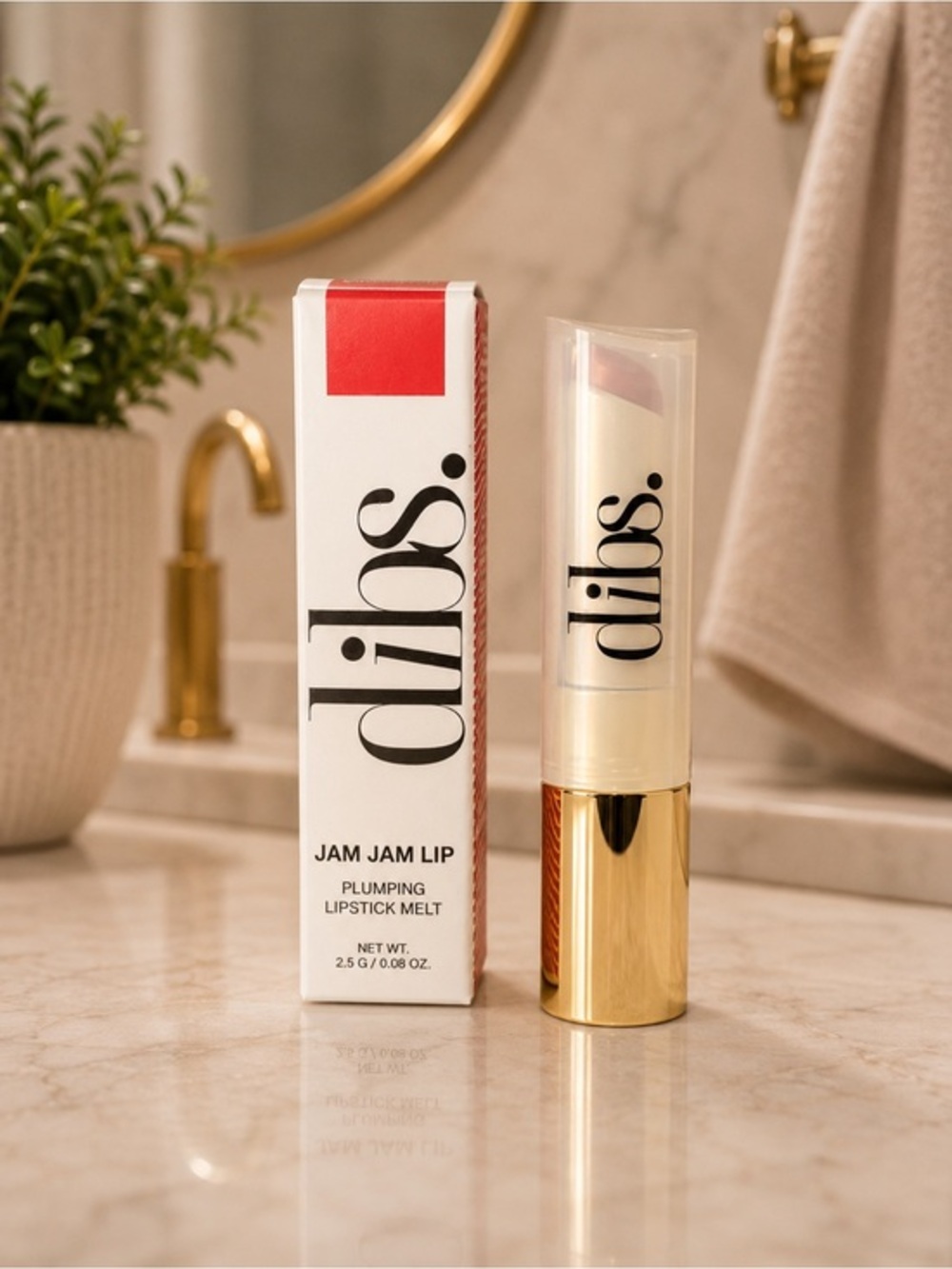 DIBS Beauty Jam Jam Lip Plumping Lipstick Melt – Raspberry Marmalade BNIB 🎀